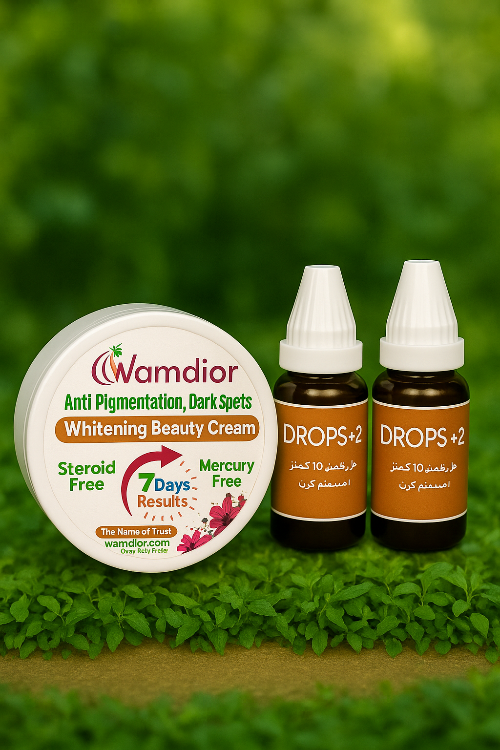 All-in-One Skincare Combo – Cream + Serum + Natural Arq Drops